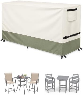 Bitubi Outdoor Bar Height Dining Set Cover by PatioFurnitureCovers