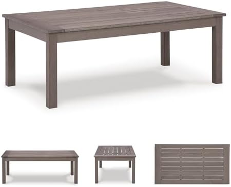Signature Design by Ashley Hillside Barn Outdoor Coffee Table, Weather - Image 7