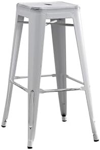 AC Pacific 24” Metal Backless Barstool Set of 2 – Country Rustic Style - Image 4