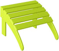 Outdoor Patio Adirondack Ottoman Foot Rest, All Weather Poly Lumber Foot Stool by WestinTrends