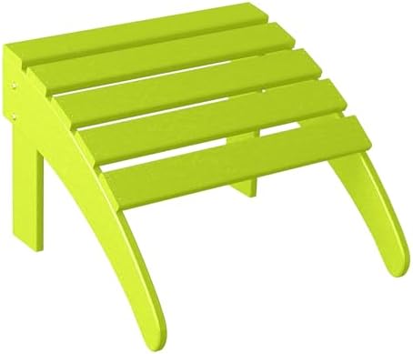 Outdoor Patio Adirondack Ottoman Foot Rest, All Weather Poly Lumber Foot Stool by WestinTrends