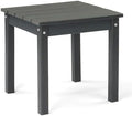 Gray 18in Square HDPE Adirondack Outdoor Side & End Table by Outvita