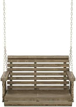 Amish Casual Heavy Duty 700 Lb Capacity Porch Swing – Wooden Outdoor Roll Back - Image 2