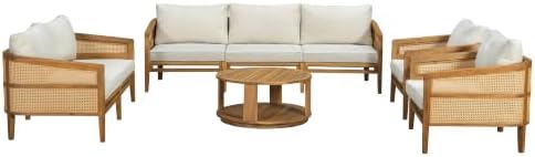 VilroCaz 5-Piece Acacia Wood Patio Furniture Set, Modular Outdoor Sofa Set - Image 5