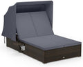 Tangkula Outdoor Rattan Daybed by TANGKULA