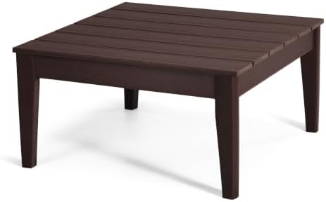 32 Inch Ashore Outdoor Coffee Table, Dark Brown by WestinTrends