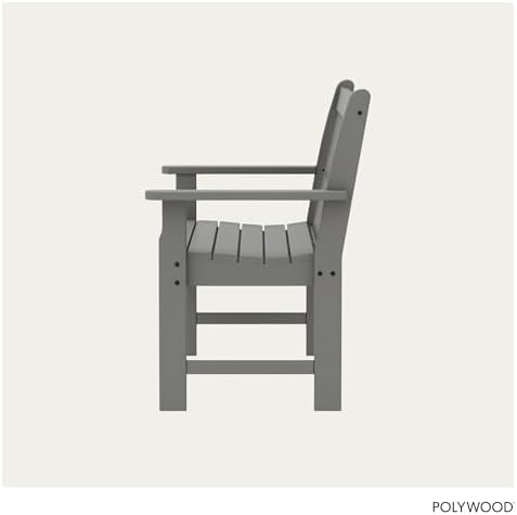 POLYWOOD GNB48GY Vineyard 48" Bench, Slate Grey - Image 6