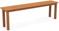 Tangkula Outdoor Wood Bench, 59” Long Patio Dining Bench by TANGKULA
