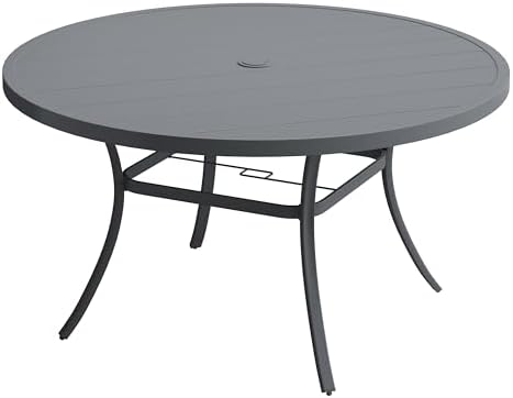 VICLLAX 63" Outdoor Round Patio Table by HOME