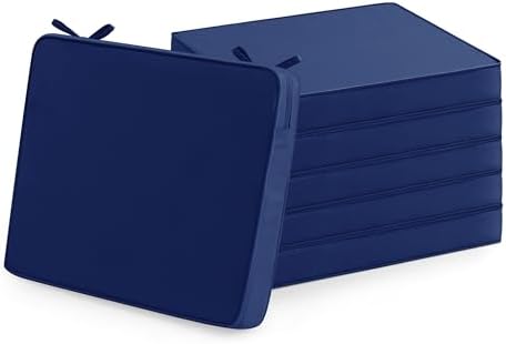 Outdoor Chair Cushions Set of 6: Waterproof & Fade Resistant Deep Seat Cushion by SUMMSUN
