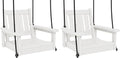 SERWALL HDPE Single Porch Swing Set of 2, Heavy Duty Single Person Swing Chair by SERWALL