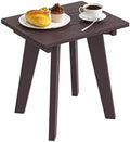 Homejoy HDPE Outdoor Side Table, Small Outdoor End Table, Chocolate Brown by HOMENJOY