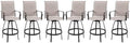 Vongrasig 6 Piece Patio Swivel Bar Chairs, All Weather Metal Textile High by Vongrasig