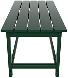 WO HOME FURNITURE HDPE Outdoor Coffee Table, Dark Green - Image 5
