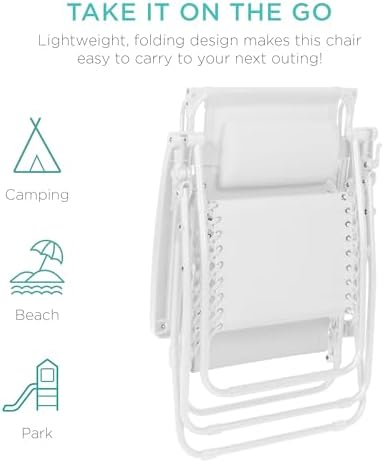 Best Choice Products Zero Gravity Chair Recliner w/ Canopy Shade - Image 3