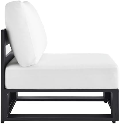 Modway Tahoe Aluminum Armless Patio Gray White Modular Weather-Resistant - Image 4