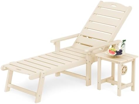 LUE BONA Outdoor Chaise Lounge Chair, 5‑Position by LUEBONA