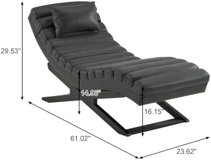 Christopher Knight Home Nani Faux Leather Chaise Lounge Chair Indoor - Image 2