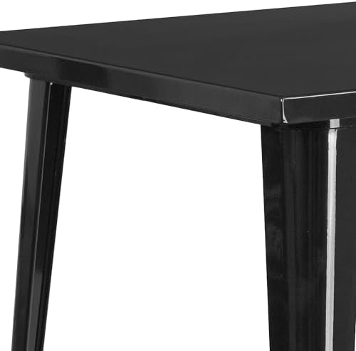 Flash Furniture Commercial 31.5 in Metal Indoor/Outdoor Square Table - Image 5