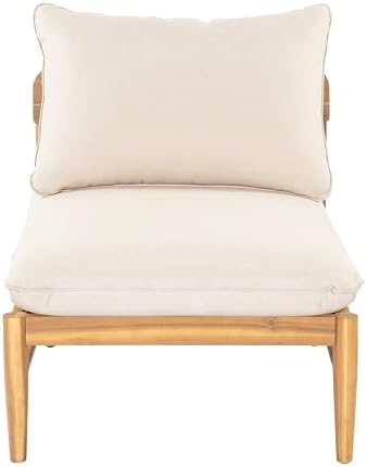 Outdoor Acacia Wood Armless Sofa - Image 2