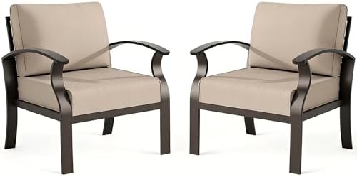 ALAULM Aluminum 2-Seat Patio Furniture Set, Metal Outdoor Furniture Sectional by ALAULM