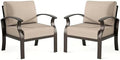 ALAULM Aluminum 2-Seat Patio Furniture Set, Metal Outdoor Furniture Sectional by ALAULM
