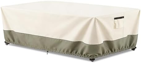 60 Inch Rectangular/Oval Patio Table Cover, Heavy Duty Waterproof Outdoor by Osileyo