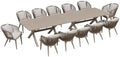 PURPLE LEAF Patio Dining Set for 12 Rectangular Table and Chairs by PURPLELEAF