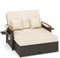 HAPPYGRILL Outdoor Wicker Sofa Daybed, Rattan Sunbed by HAPPYGRILL