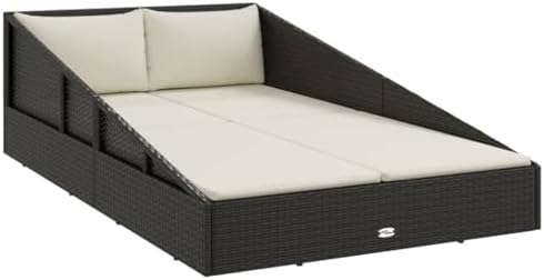 2-Person Poly Rattan Daybed by Unknown