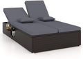 Tangkula Outdoor Rattan Daybed by TANGKULA