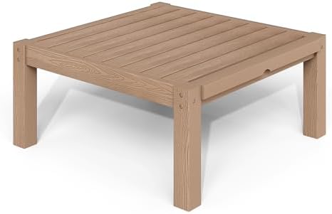 Modular Outdoor Patio Furniture Coffee Table, HIPS All-Weather Outdoor by LAHAAP