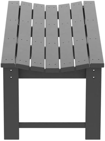 Outdoor Benches Weatherproof, All Weather Resistant Park Bench Poly Lumber - Image 6