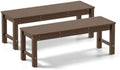 48” HDPE Outdoor Bench, 2-Person Backless Garden Bench by PsilvamGardenFurniture