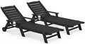 SERWALL HDPE Outdoor Chaise Lounge Set of 2 by SERWALL