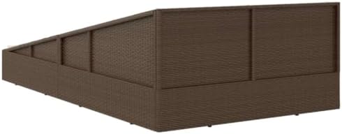 2-Person Daybed with 4 Seat Cushions and 2 Pillows, 43.3x78.7 Inch Poly Rattan - Image 6