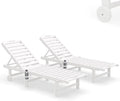 SERWALL HDPE Outdoor Chaise Lounge Set of 2 by SERWALL