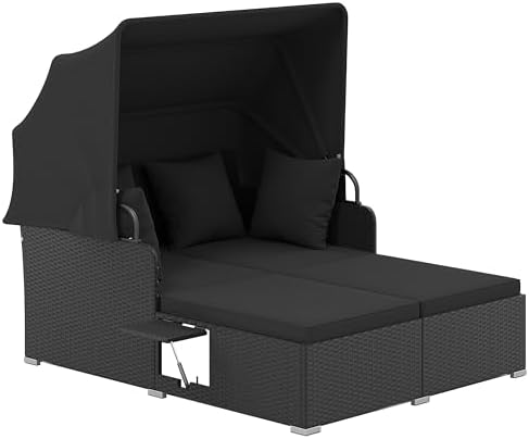 Tangkula Patio Rattan Daybed by TANGKULA