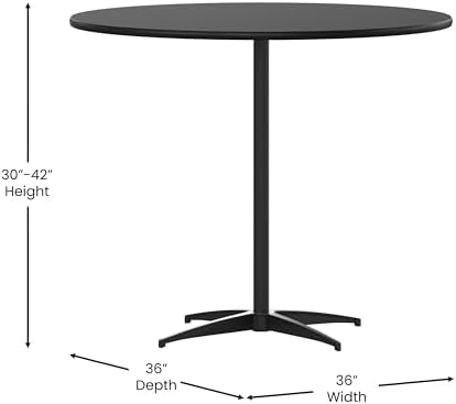 Flash Furniture 36 in Wood Round Cocktail Table - Image 3
