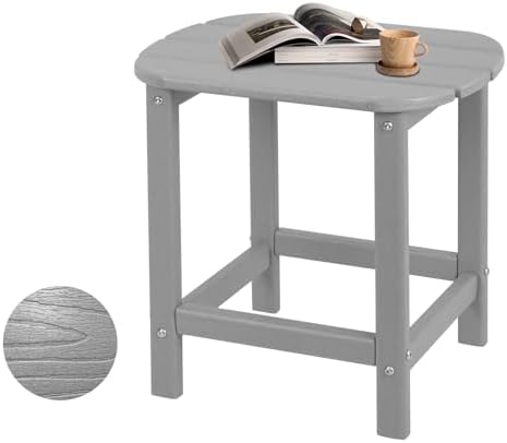 HDPE Outdoor Table, All Weather Adirondack Side Table by Plawdlik