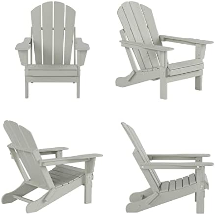 Malibu Outdoor Lounge Chair Set, 4-Pieces Adirondack Chair Set of 2 - Image 5