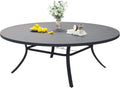 VICLLAX 60" Outdoor Round Patio Dining Table by HOME