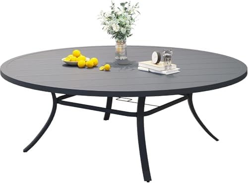 VICLLAX 60" Outdoor Round Patio Dining Table by HOME