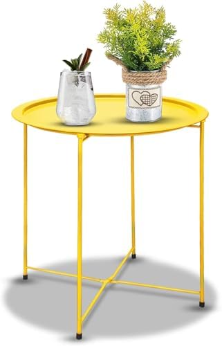 Small Side Table, Round End Table, Outdoor Side Table by Garden4you