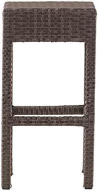 Christopher Knight Home Milton Outdoor Wicker Backless Bar Stools, 2-Pcs Set - Image 4