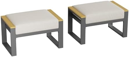 Aluminum Patio Ottoman Set of 2 by GaoMon