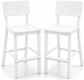 Outdoor Bar Stools Set of 2, All-Weather HDPE Tall Balcony by KULAMOONLIFEHOUSE