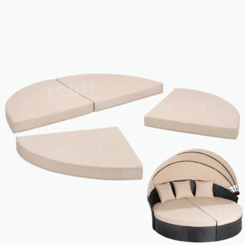 Outdoor Round 66" Daybed Replacement 4 in 1 Cushion Cover by FSJITF