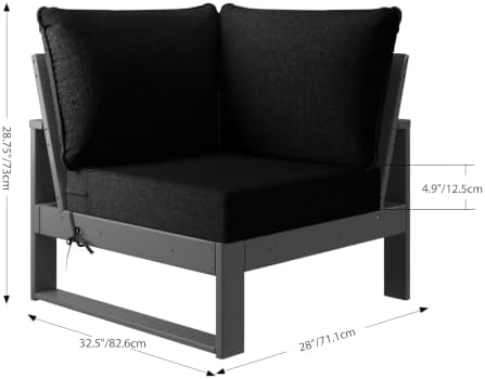 Rockaway Outdoor HDPE Sectional Corner Sofa Seat - Image 2