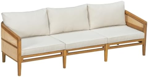 VilroCaz 5-Piece Acacia Wood Patio Furniture Set, Modular Outdoor Sofa Set - Image 6